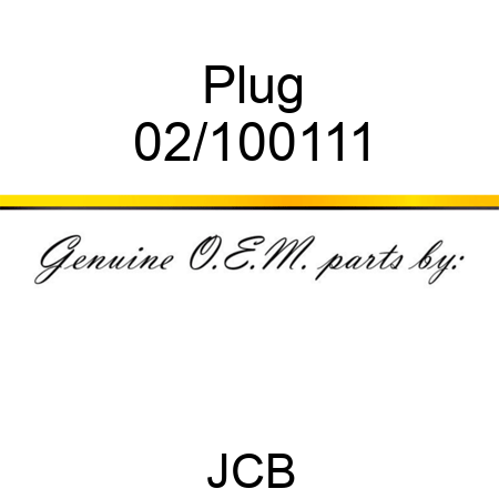 Plug 02/100111