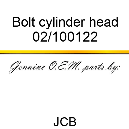 Bolt, cylinder head 02/100122