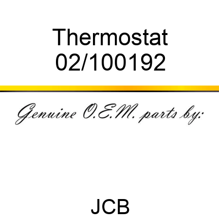 Thermostat 02/100192