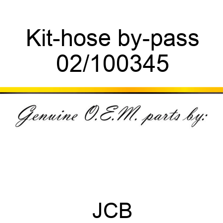 Kit-hose, by-pass 02/100345