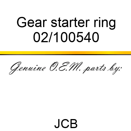 Gear, starter ring 02/100540