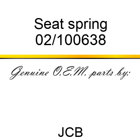 Seat, spring 02/100638