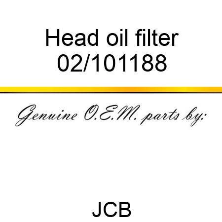 Head, oil filter 02/101188