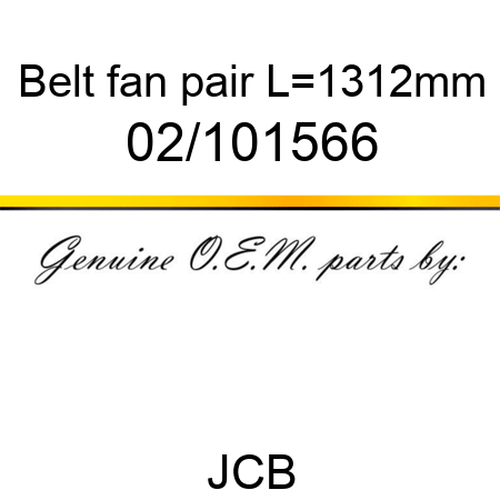 Belt, fan, pair, L=1312mm 02/101566