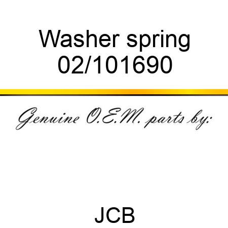 Washer, spring 02/101690