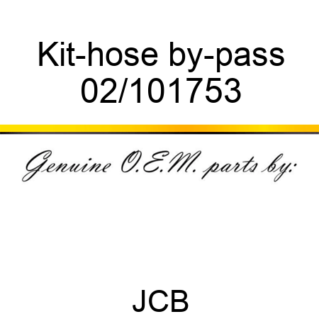 Kit-hose, by-pass 02/101753