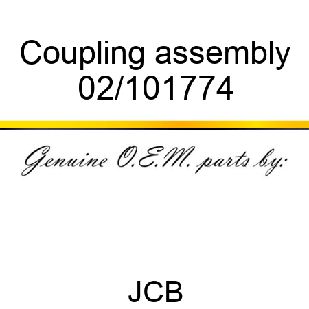 Coupling, assembly 02/101774