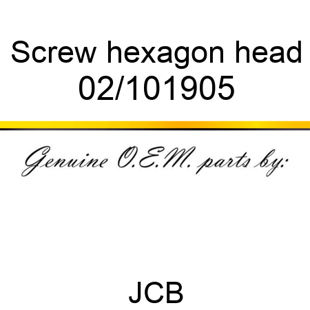 Screw, hexagon head 02/101905