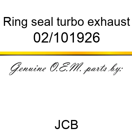 Ring, seal, turbo exhaust 02/101926