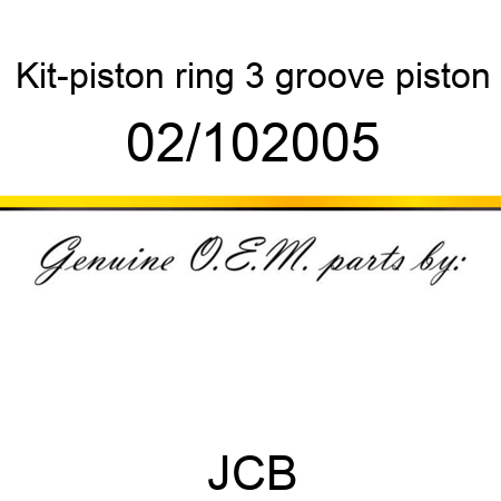 Kit-piston ring, 3 groove piston 02/102005