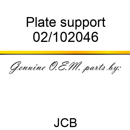 Plate, support 02/102046