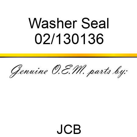 Washer, Seal 02/130136