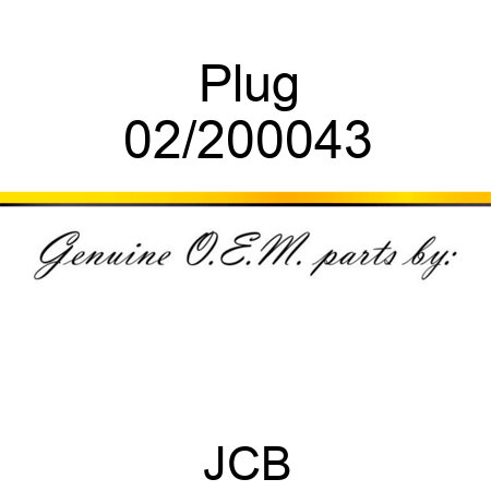 Plug 02/200043
