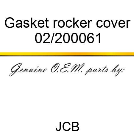 Gasket, rocker cover 02/200061