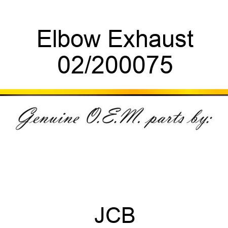 Elbow, Exhaust 02/200075