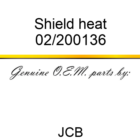 Shield, heat 02/200136