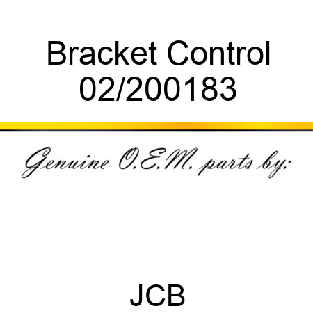 Bracket, Control 02/200183
