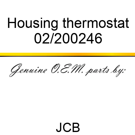 Housing, thermostat 02/200246