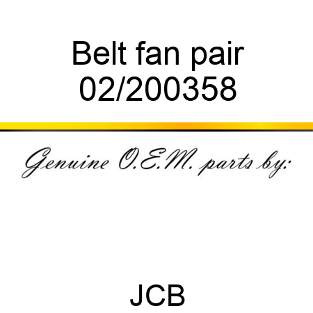 Belt, fan, pair 02/200358