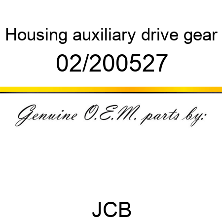 Housing, auxiliary drive gear 02/200527
