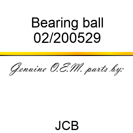 Bearing, ball 02/200529