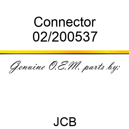Connector 02/200537