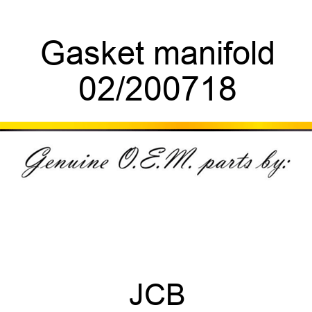 Gasket, manifold 02/200718