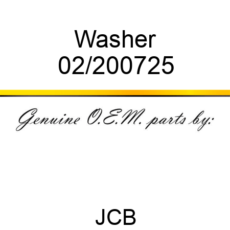 Washer 02/200725