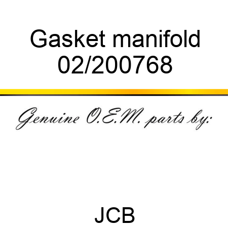 Gasket, manifold 02/200768