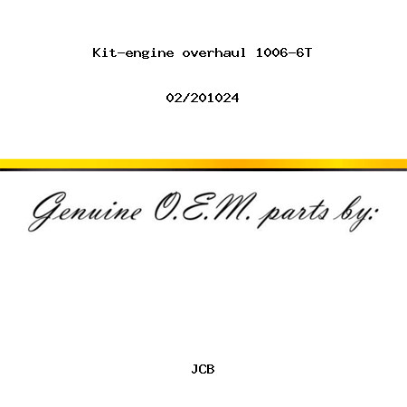 Kit-engine overhaul, 1006-6T 02/201024