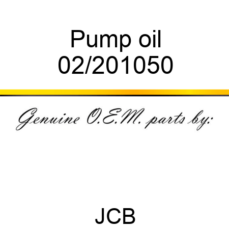 Pump, oil 02/201050