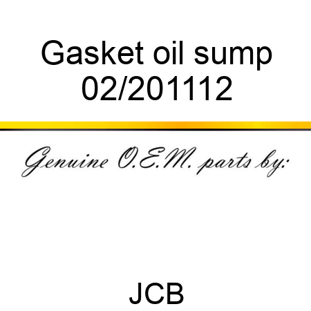 Gasket, oil sump 02/201112