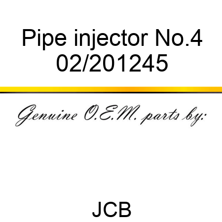 Pipe, injector No.4 02/201245