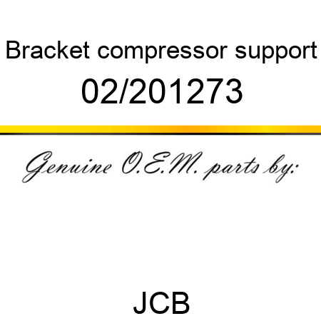 Bracket, compressor support 02/201273