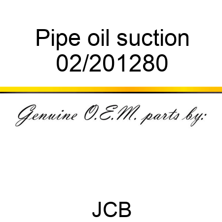 Pipe, oil suction 02/201280