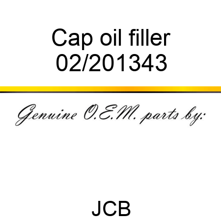 Cap, oil filler 02/201343