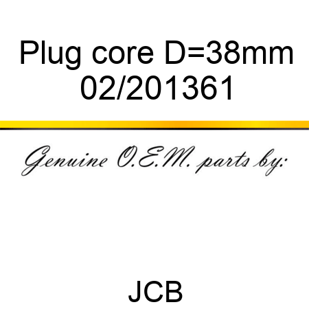 Plug, core, D=38mm 02/201361