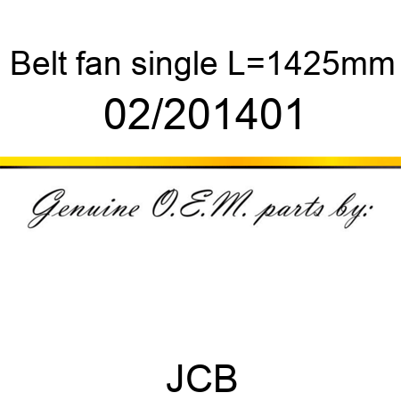 Belt, fan, single, L=1425mm 02/201401