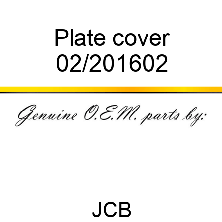 Plate, cover 02/201602