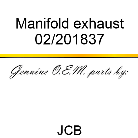 Manifold, exhaust 02/201837
