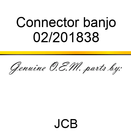 Connector, banjo 02/201838