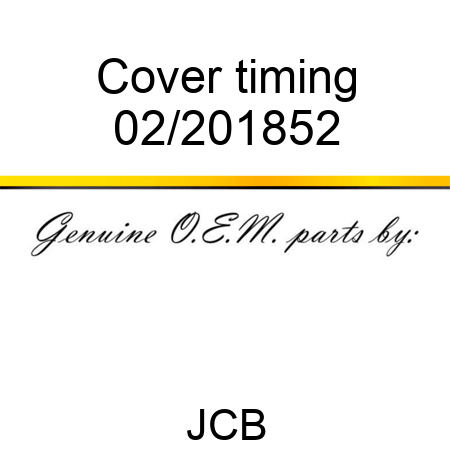 Cover, timing 02/201852