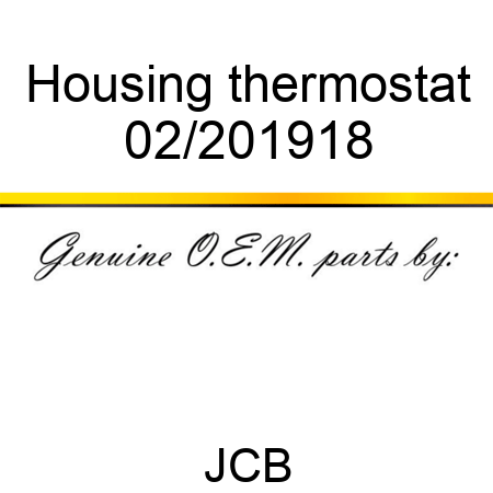 Housing, thermostat 02/201918