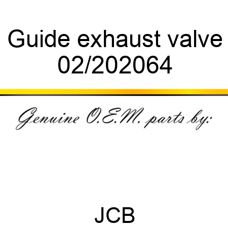 Guide, exhaust valve 02/202064