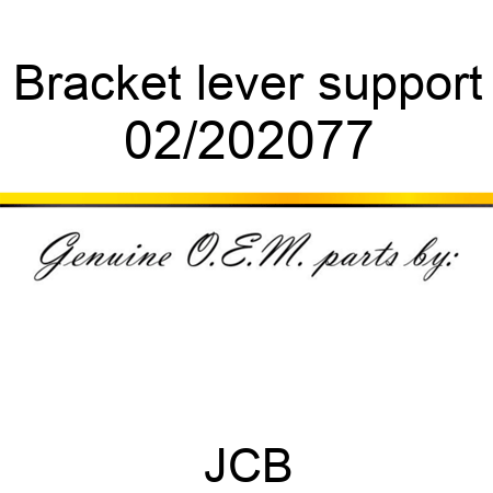 Bracket, lever support 02/202077