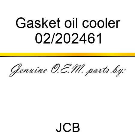 Gasket oil cooler 02/202461