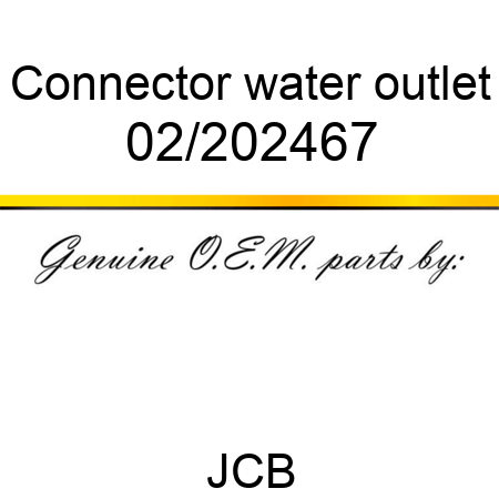 Connector, water outlet 02/202467