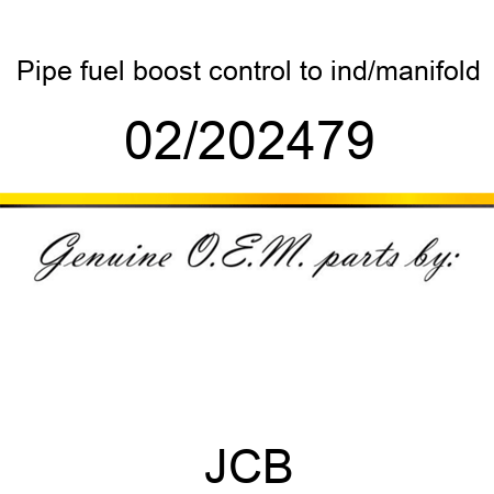 Pipe, fuel boost control, to ind/manifold 02/202479