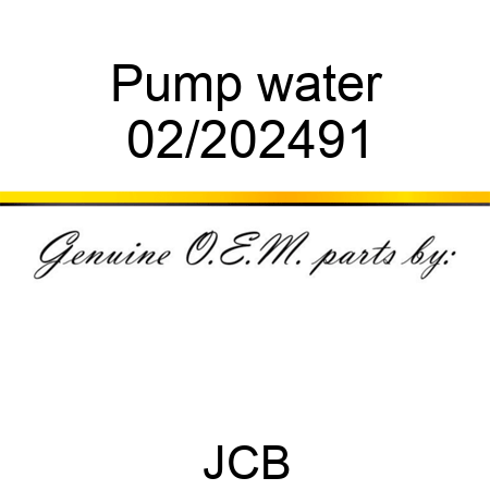Pump water 02/202491