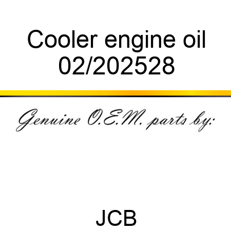 Cooler engine oil 02/202528